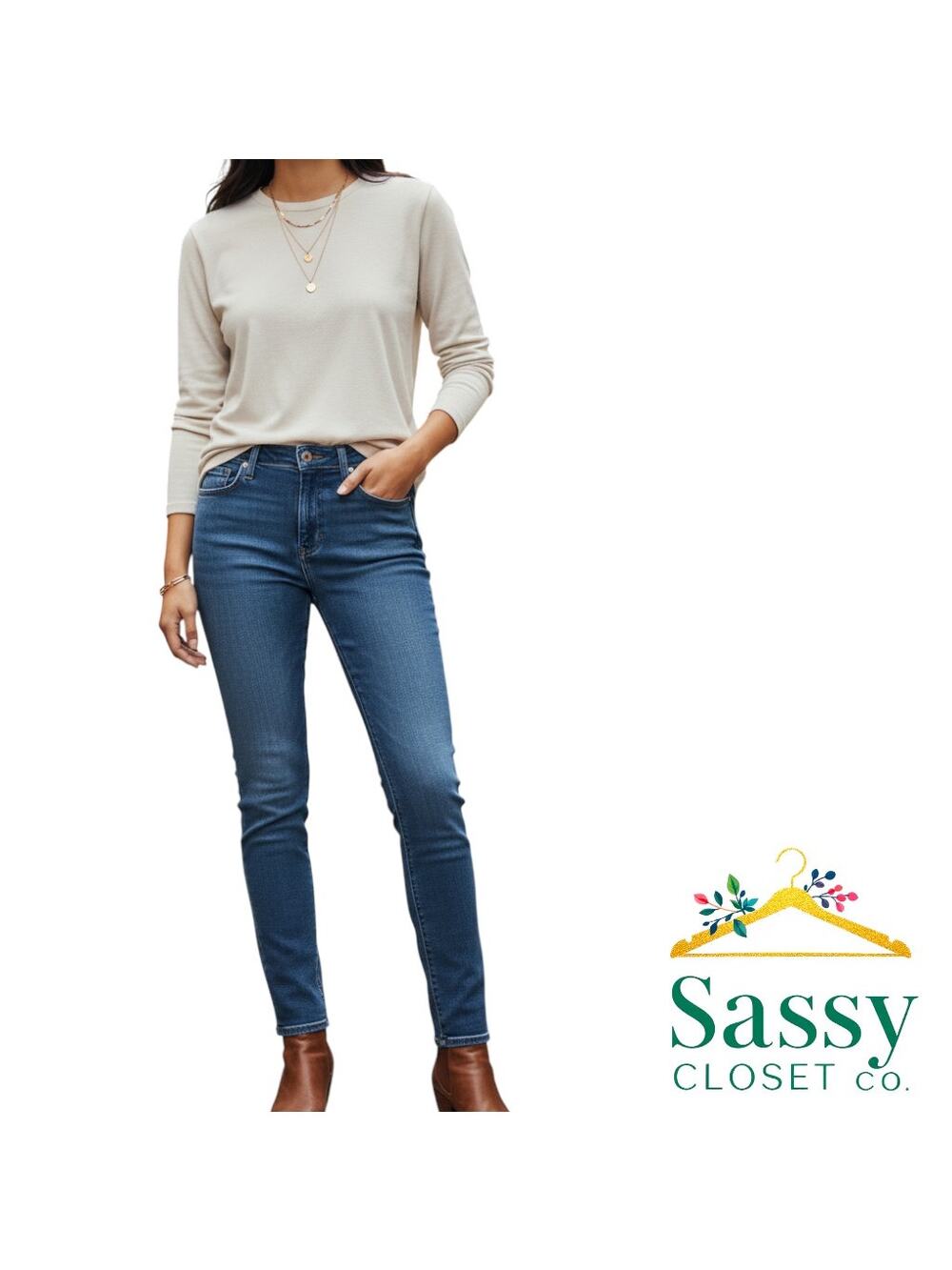✨ OLD NAVY Mid-Rise Boyfriend Jeans Classic Blue Straight Leg 6 EUC 👖